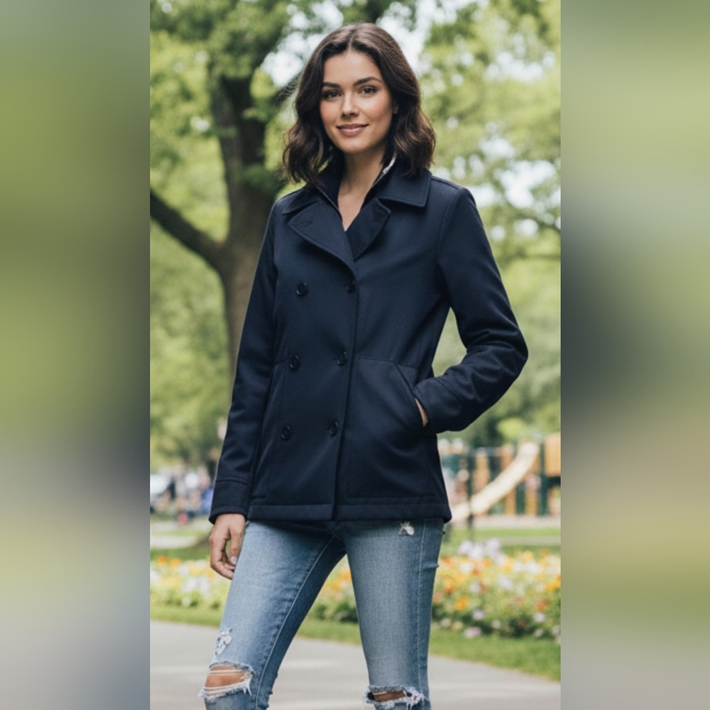 Banana Republic Nylon Pea Coat EUC. Woman's Small